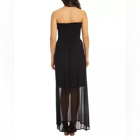 Karen Kane Smocked Semi Sheer Maxi Dress - Picture 3 of 7